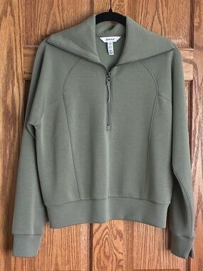 Spanx Air Essentials Quarter Zip - Sage Green - XS